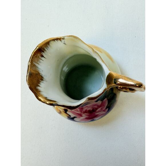 Vintage Enesco Floral With Gold Trim Cream And Sugar Set - Picture 8 of 9